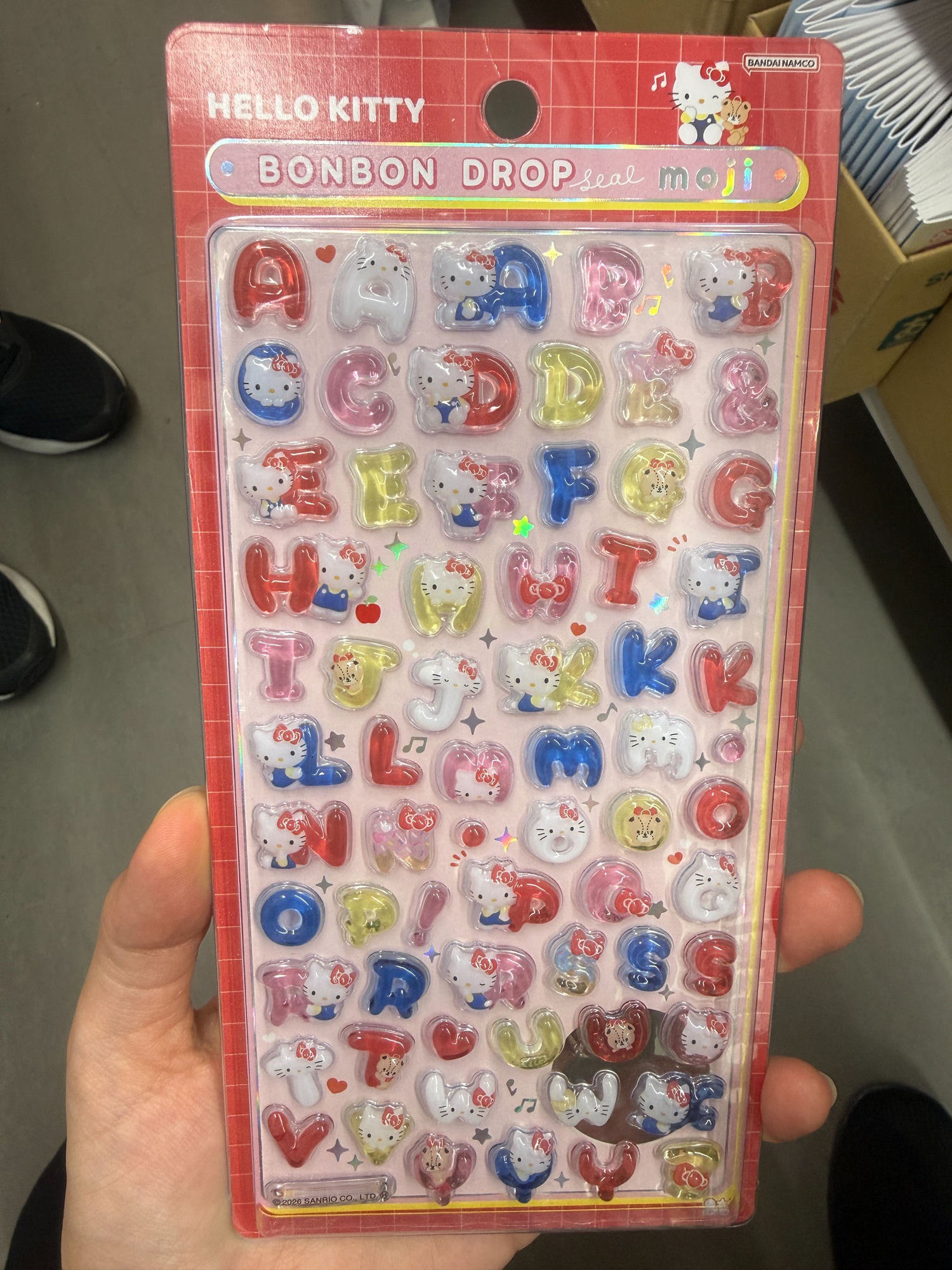 ハローキティ BONBON DROP seal moji カラフル