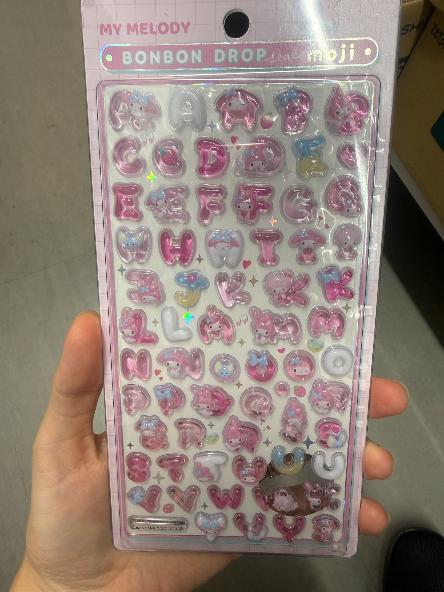 マイメロディ BONBON DROP seal moji