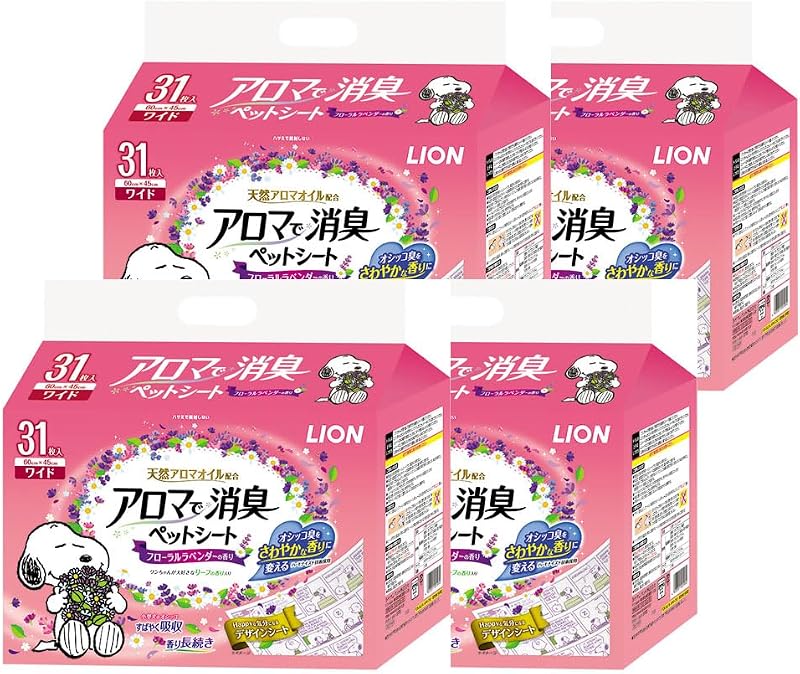 ライオン アロマで消臭ペットシート スヌーピー柄 ワイド